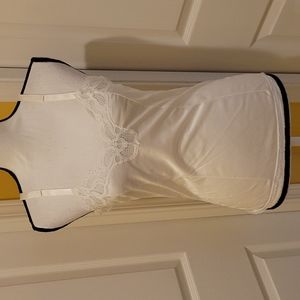 VINTAGE GREENCO MAID WHITE CAMI TOP, SIZE M